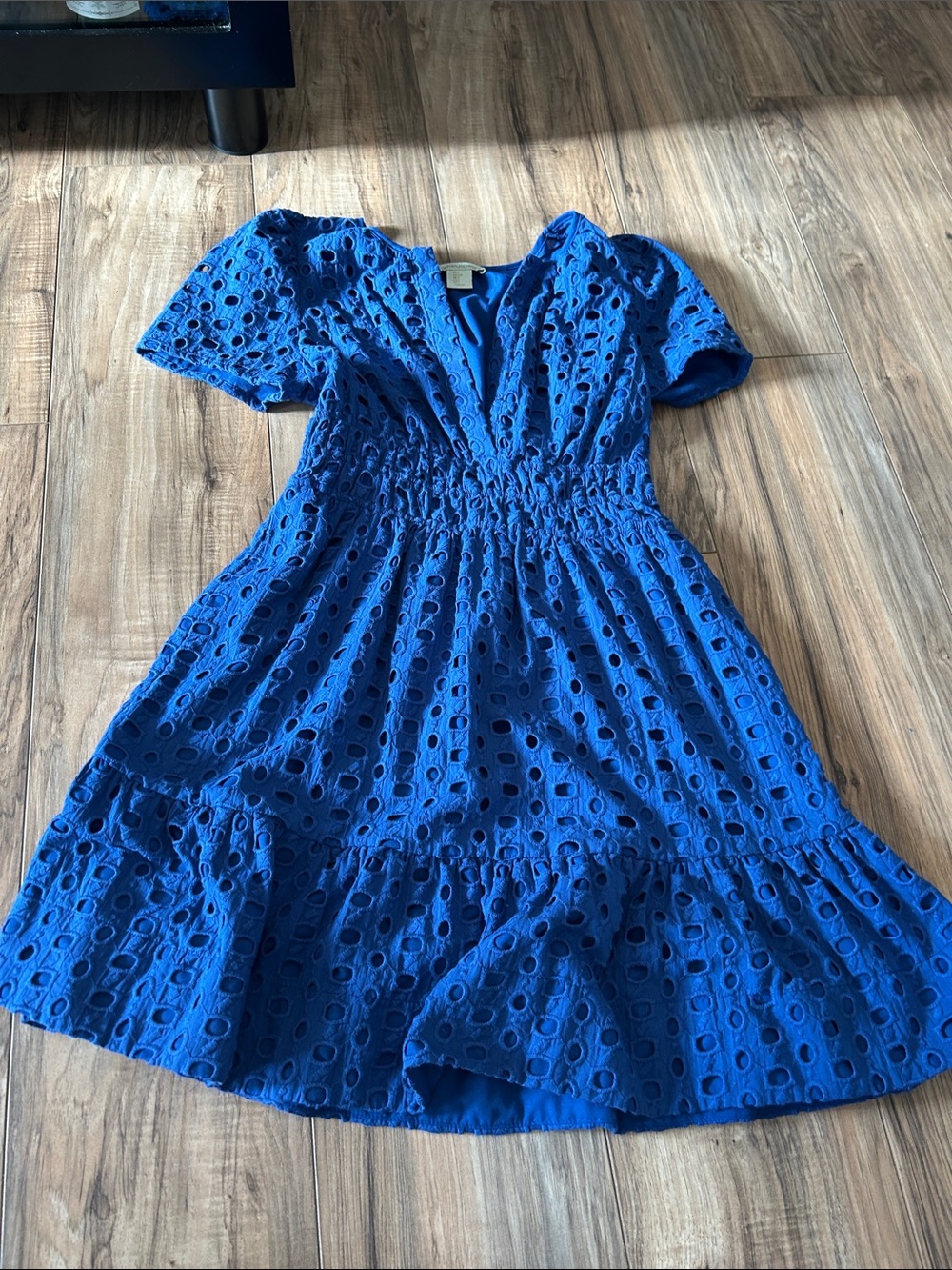Cynthia Rowley Royal Blue Eyelet Tiered Dress